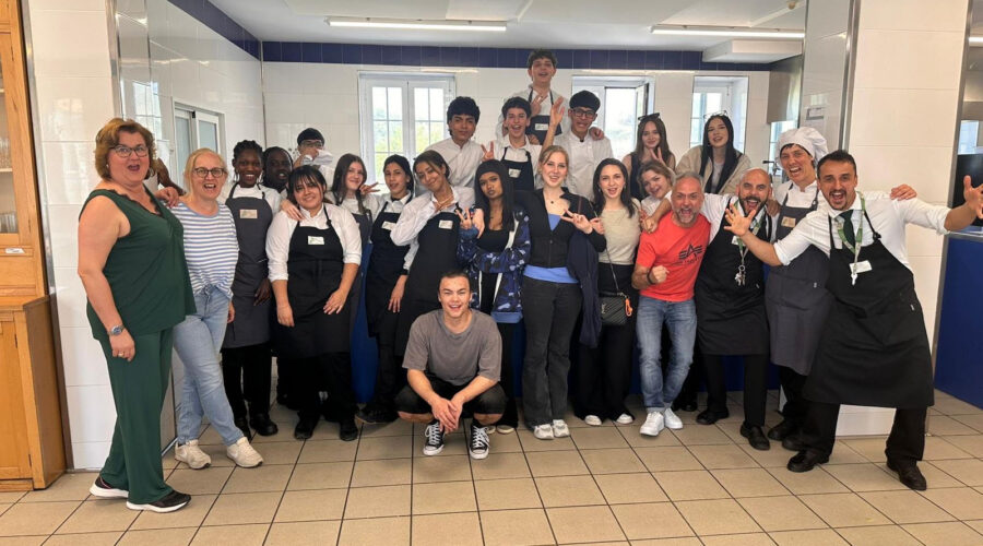 Gruppenfoto Schüleraustausch BBS Springe in Pamplona